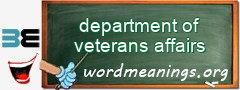 WordMeaning blackboard for department of veterans affairs
